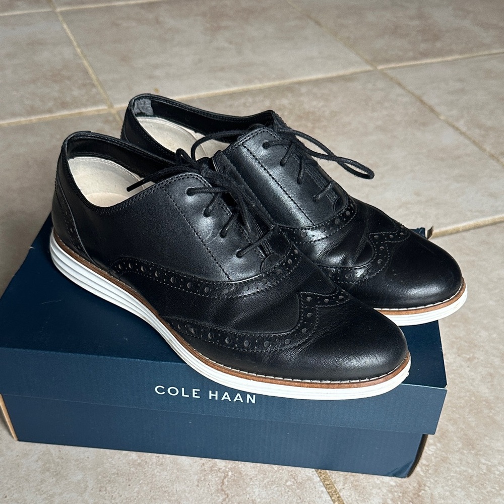 Cole Haan Women's Black Leather Sneakers
